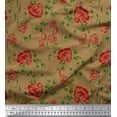 thumbnail image 1 of Soimoi Cotton Cambric Fabric Swirls & Floral Artistic Decor Fabric Printed Yard 42 Inch Wide, 1 of 1