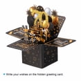 thumbnail image 3 of Uxcell 70th Birthday Card, Pop-Out Birthday Card with Greeting Card and Envelope for Women Girl Gift, Black Gold, 3 of 6