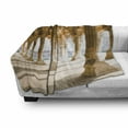 thumbnail image 3 of Pillar Soft Flannel Fleece Throw Blanket, Historical Theme Gallery of Pillars at Agra Fort Digital Image, Cozy Plush for Indoor and Outdoor Use, 50" x 70", Pale Coffee and Beige, by Ambesonne, 3 of 6