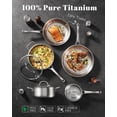 thumbnail image 2 of VEDNHOL Juego de cocina de titanio martillado de 8 piezas antiadherente, 2 of 8