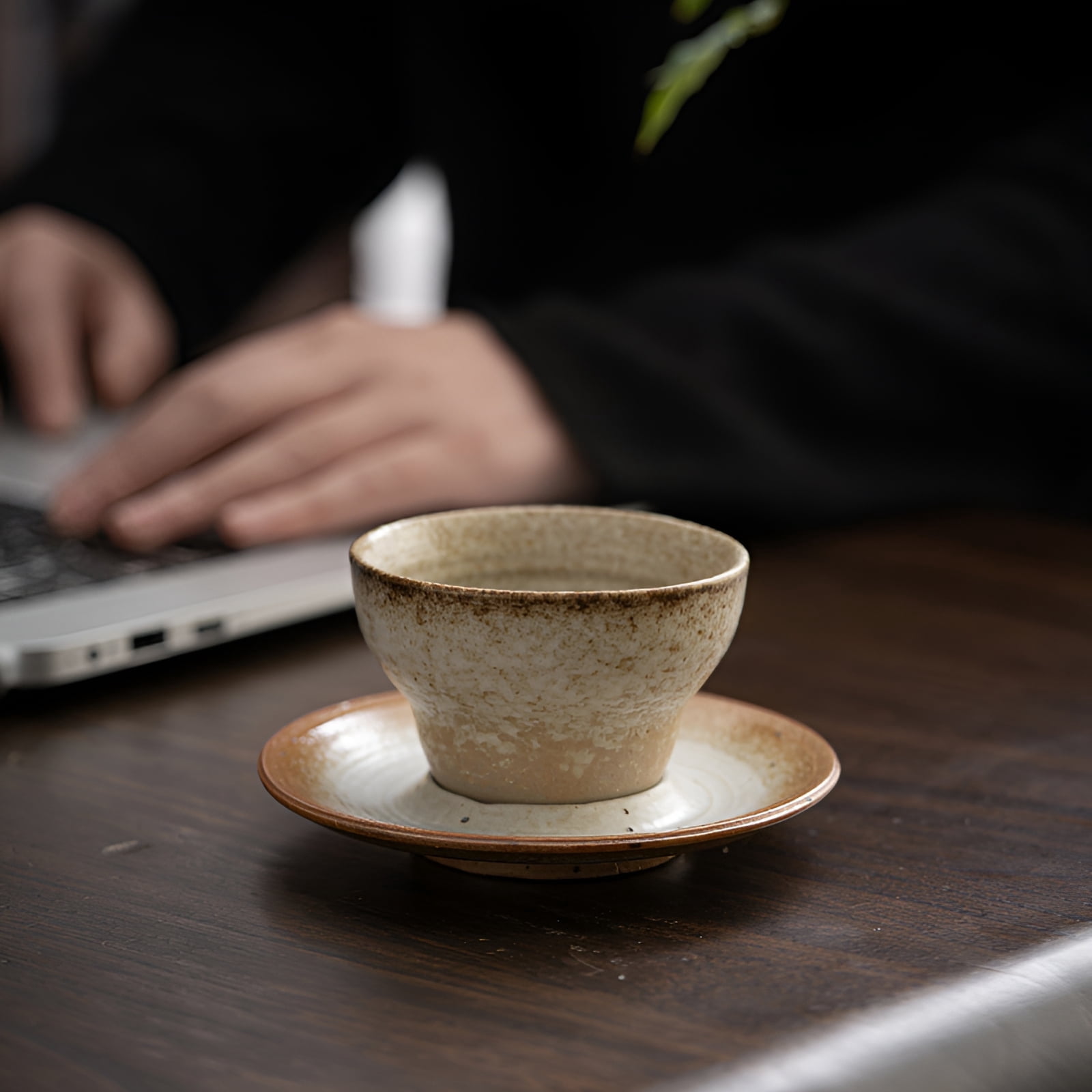 ACDANC 2026 New Coffee Cups Ceramic Unique Aesthetic Ceramic Mug Ceramic Glaze Coffee Mugs for Coffee Tea Espresso Breakfast Office Home Gradient Brown 150Ml
