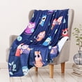 thumbnail image 2 of Fuzzy Lightweight Owl Throw Blanket,Cozy Plush Fluffy Fleece Velvet Owl Bed Throw Blankets for Kids Girls Women, Soft Comfortable Warm Owl Decor All Seasons for Couch,Owl Gifts 60X80, 2 of 6