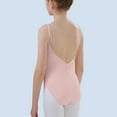 thumbnail image 5 of CYRBOKO Gymnastics Leotards for Toddler Girls, Backless Training Spaghetti Strap Stretchy Ballerina Dancewear Pink Size 3-4 T, 5 of 7
