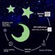 thumbnail image 2 of Estrellas que brillan en la oscuridad: pegatinas de estrellas brillantes para techo, estrellas y luna autoadhesivas 3D brillantes para cielo estrellado (200 estrellas, 1 luna), 2 of 5