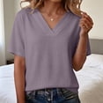 thumbnail image 2 of Tops For Women Loose Bat Sleeve Summer T Shirts Casual Plain Blouse Plus Size Tops S 4XL, 2 of 6