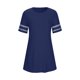 thumbnail image 5 of Vestido de Manga Corta para las Mujeres Encaje Casual, Cuello Redondo Plegado Vestido de Verano de Color Sólido, 5 of 8
