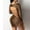 Brown, variant on CEHVOM Women Sexy Leopard Print Club Night Backless Lace-Up Bodycons Long Sleeve Dress