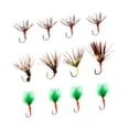 thumbnail image 1 of 12 Piezas Señuelos de Pesca con Mosca, Cebos de Pesca con Estuche de Transporte Señuelos Artificiales con Ganchos para Suministros de Pesca de Pargo, 1 of 8