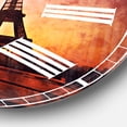 thumbnail image 2 of Designart 'Eiffel with Kissing Couple' French Country wall clock, 2 of 3