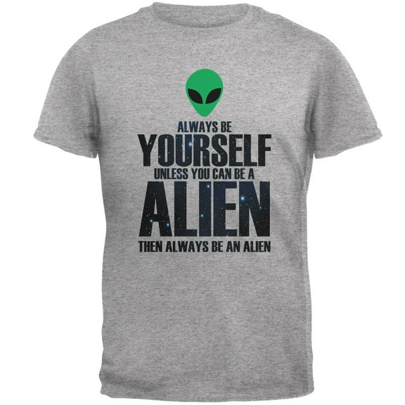 Old Glory Mens Halloween Always Be Yourself Alien Short Sleeve Graphic T Shirt