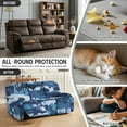 thumbnail image 5 of Xoenoiee Blue Camo Paint Pattern Stretch Recliner Cover 8-Pieces 3 Seats Recliner Chair Slipcovers Lazy Boy Furniture Protector with Elastic Bottom for Living Room, 5 of 7