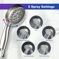 thumbnail image 4 of WOWOW Multi Function Shower Head Brushed Nickel High-Pressure Shower Head with Hose, 4 of 7