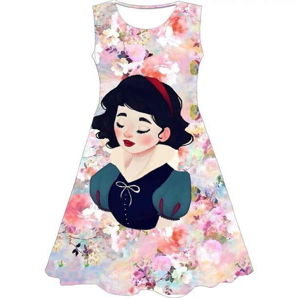 Vestido de dibujos animados para niñas 2023 verano Frozen 2 moda niños Elsa princesa bebé niña lindos vestidos de fiesta de noche serie Disney falda 130 Gao Jinjia LED