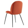 thumbnail image 5 of Side Dining Chair, Set of 2, Velvet, Metal Steel, Orange, Modern Contemporary Urban Design, Kitchen Room Cafe Bistro Restaurant Hospitality, 5 of 7