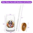 thumbnail image 5 of Welcome Spring Summer English Setter Portrait Flower Blue Sky 16oz Glass Cup Mug Dog Lover Glass Can with Bamboo Lid and Straw - 12001, 5 of 5