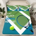 thumbnail image 2 of Feelyou Est Sleep Tennis Queen Sheet Sets for Child, Cartoon Ball Gaming Flat Sheet, Outdoor Sport Lover Queen Fitted Sheet, Ultra Soft Bedroom Decor, 4 Pieces, 2 of 7