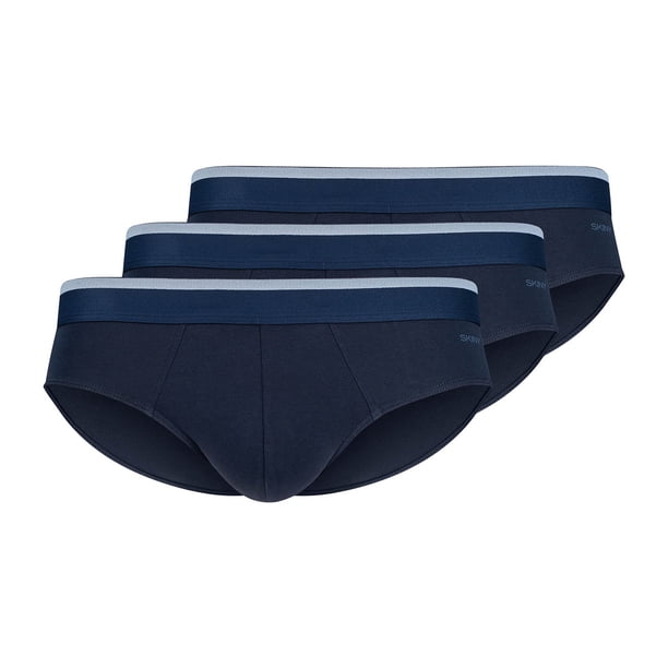 SKINY Slip de hombre. 3-pack - Brasil calzoncillos algodón multipack, ropa interior, algodón stretch Azul S (Small)