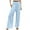 Light Blue, variant on Lisingtool Casual Pants for Women With Pockets Linen Pants Women Summer Wide Leg Pants Drawstring Elastic Waist Pants High Waisted Pants Casual Beach Trousers Blue