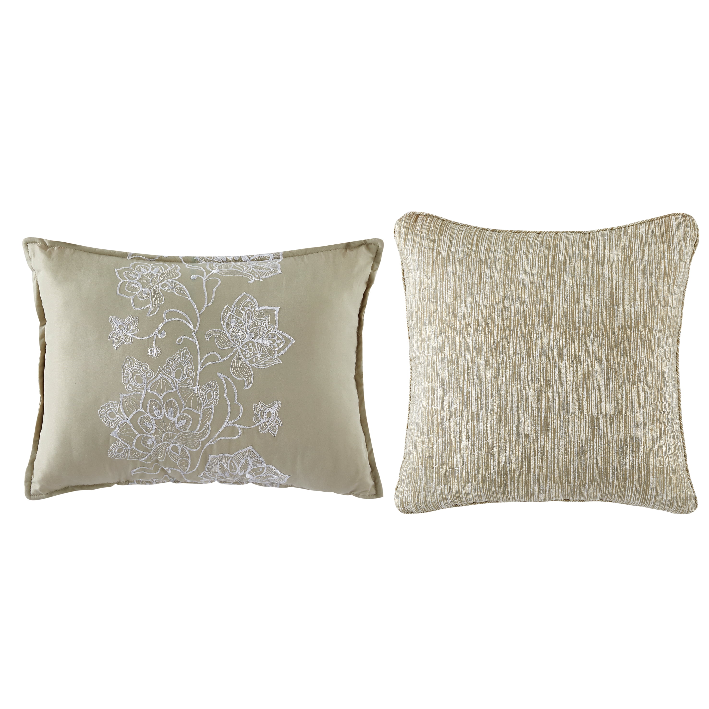 Home Soft Things 5 Piece Printed Microfiber Quilts Bedspread Set - Emma - Taupe - Oversize (122" x 106")
