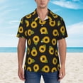 thumbnail image 2 of Honeii Sunflowers Print Men’s Hawaiian Shirt,Classic Button-Down Short Sleeve Shirt, for Beach, Vacation, and Outdoor Activities,Medium, 2 of 7