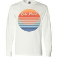 thumbnail image 3 of Inktastic Lake Placid Retro Sunset Long Sleeve T-Shirt, 3 of 5