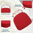 LeisureMod Memory Foam Chair Cushion Pads - 15x15 Seat Cushions with ...