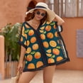 thumbnail image 2 of Monday Start with Oranges in The Dark Beach Cover Ups for Women Bathing Suit Cover Up Lace Bikini Swimsuit Coverup Beach Dress Shirt One Size, 2 of 6