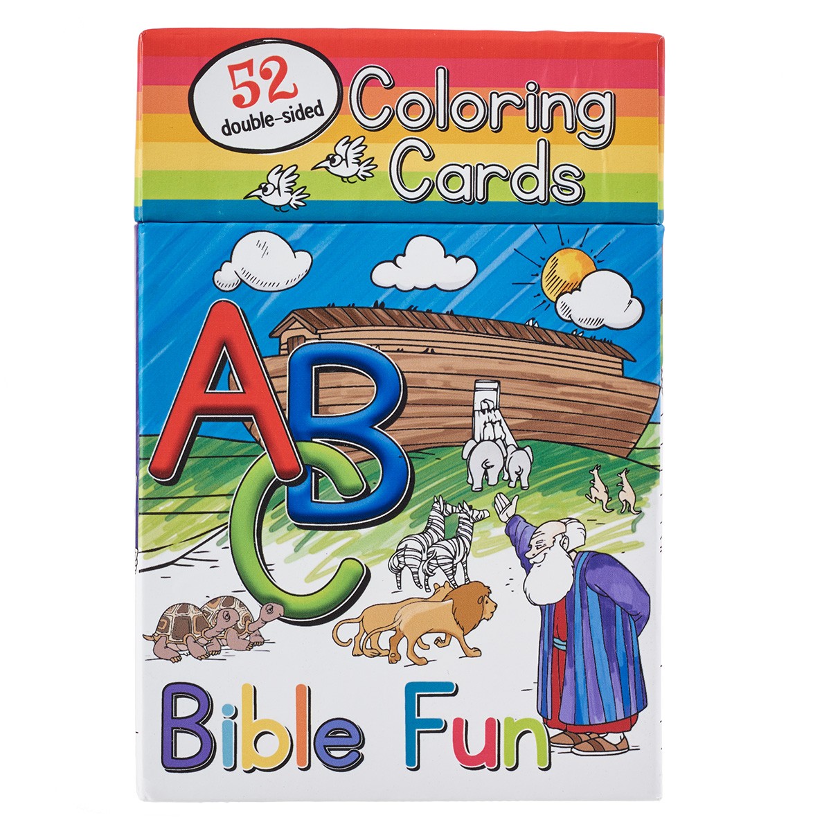 52 Coloring Cards for Kids: ABC Bible Fun - double-sided