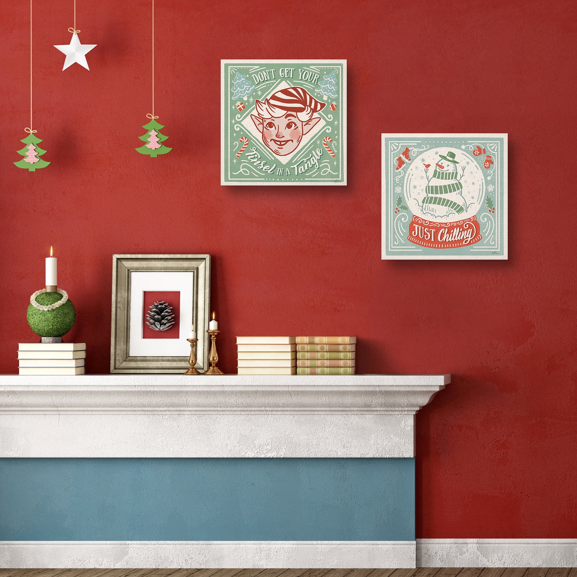 Naughty and Nice V, III by Janelle Penner Canvas Art Print Set