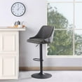 thumbnail image 2 of Tabouret Réglable en Hauteur Sylmar en Similicuir Charbon, 2 of 8