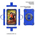 thumbnail image 6 of For Samsung Galaxy Tab A9 8.7"(2023) Case,Kids Friendly,With Rotatable Adjustable Hand Strap,Retractable Kickstand,Shoulder Strap,Shockproof Anti-fall Rugged Heavy Duty Tablet Case Cover,Blue, 6 of 10