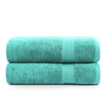 thumbnail image 1 of Juego de toallas de baño LANE LINEN, 100% algodón, 35 x 66 cm, color verde azulado, paquete de 2, 1 of 9