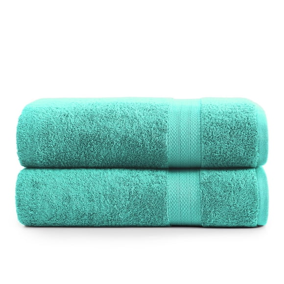 Juego de toallas de baño LANE LINEN, 100% algodón, 35 x 66 cm, color verde azulado, paquete de 2