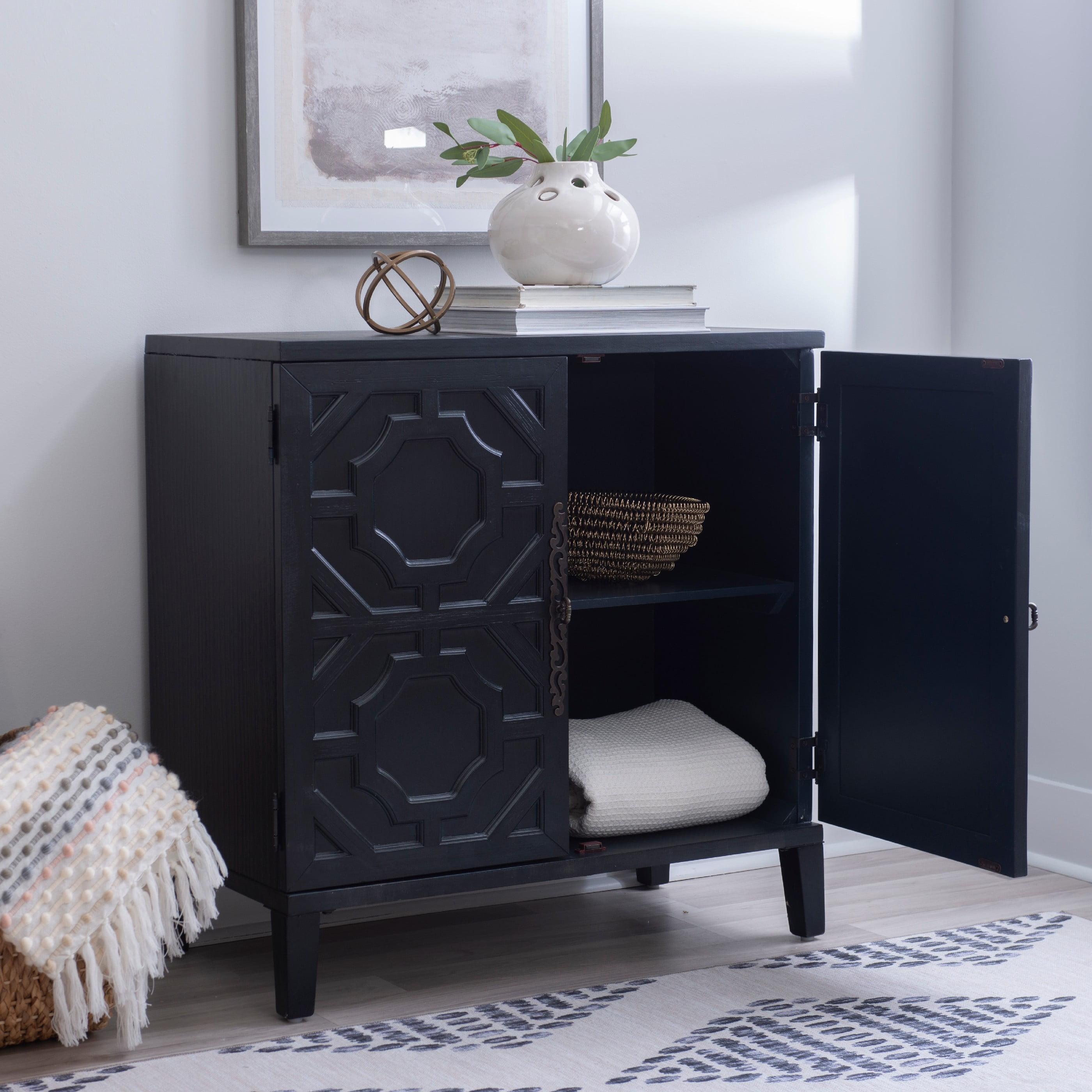 Powell Salter 2-Door Accent Cabinet, Midnight Blue