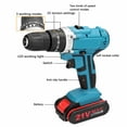 thumbnail image 6 of 21V Cordless Drill, Electric Power Drill Set with Fast Charger, 2 Variable Speed 25+3 Torque Setting Power Tools Kit and Drill/Driver Bits, 6 of 10