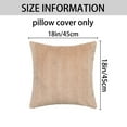thumbnail image 6 of REGALWOVEN Pack of 2 Soft Plush Throw Pillow Covers Decorative Farmhouse Cushion Pillowcase, Stripe, Home Decor Khaki 18" x 18", 6 of 6