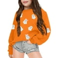 thumbnail image 4 of Gyujnb Kids Halloween , Halloween Print Long Sleeve Pullover Sweatshirt for Kids Girls and Boys Cozy Jacket Top with Cute Design, Halloween Outfits,3-4 Years, 4 of 4