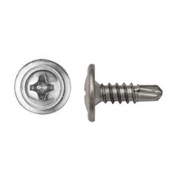 Sheet Metal Screw, #8 x 1/2 in, Chrome Plated Steel Oval Head Phillips Drive, 50 PK