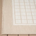 thumbnail image 2 of Indoor/Outdoor Bordered Squares Area Rug 5x7 - Beige / White - WKK20301, 2 of 3