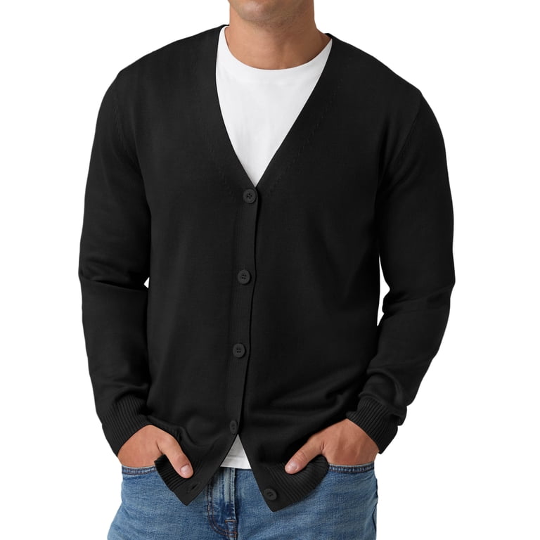 Iceglad Men's Striped Cable Knit Cardigan photo 3