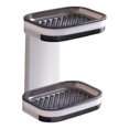 thumbnail image 1 of Wall Mounted Sponge Organizer Moisture-proof Water Draining Tray Storage Box Bathtub Organizing Case Container for Bathroom Gray Double Layers, 1 of 9