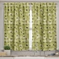thumbnail image 2 of Ambesonne Fruits Valance & Curtain, Abstract Autumn Garden, 55"x30", Khaki Brown, 2 of 6