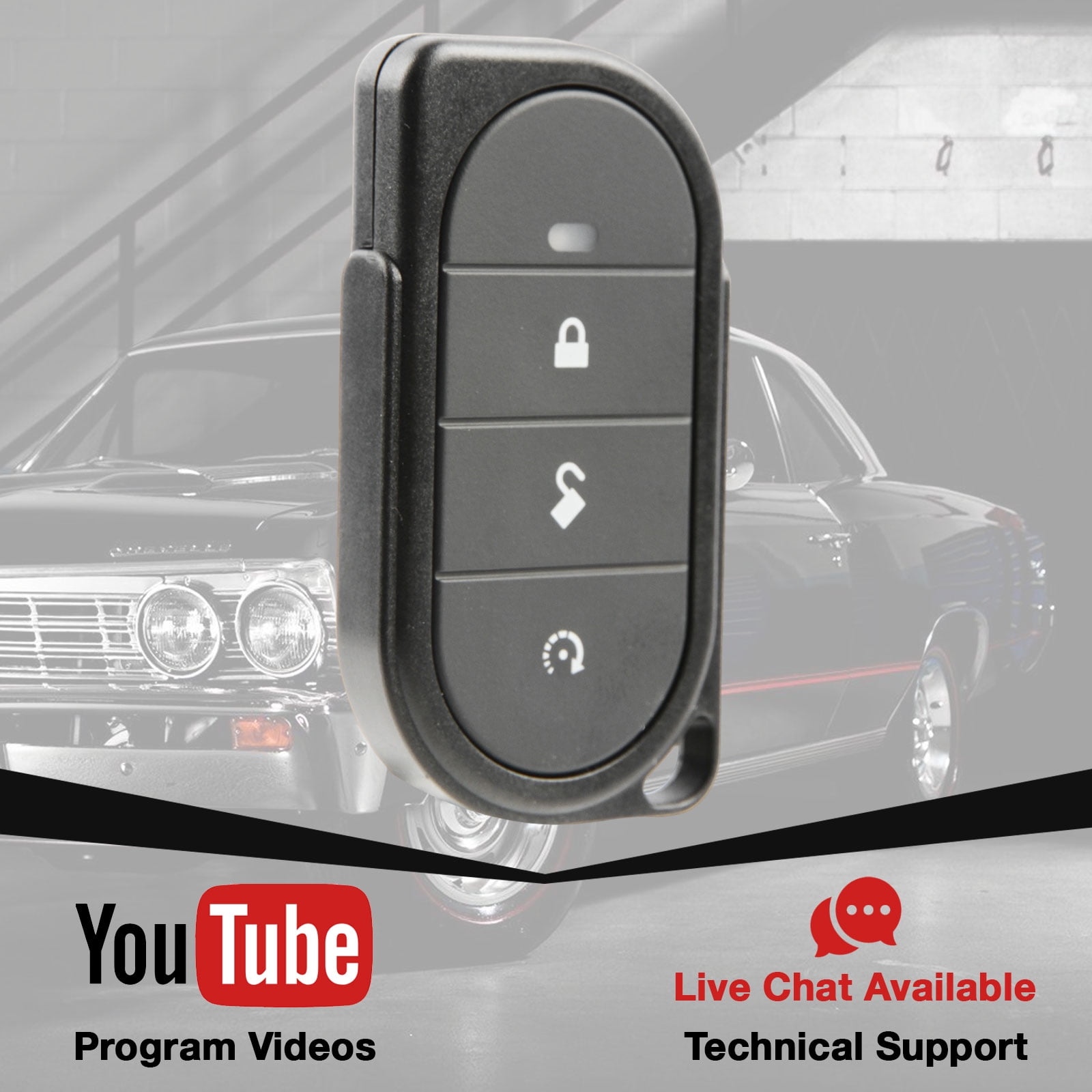 Keyless Entry Remote Car Key Fob 4btn Replacement for Viper Alarm Security System (7146V, 4105V, 5305V, 3305V, 5105V, 3102V, 3305V, 3105V)