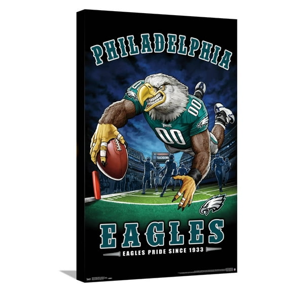 NFL Philadelphia Eagles - End Zone 17 Canvas Wall Poster, 14.725" x 22.375"