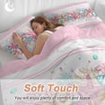 thumbnail image 4 of 3 Piece Summer Starfish Pink Duvet Cover Set Twin Size, Microfiber Comforter/Quilt Cover with Corner Ties and 2 Pillowcases, Beach Coral Conch Coastal All Season Soft Bedding with Zipper Closure, 4 of 8