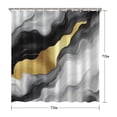 thumbnail image 5 of Black and Gold Marble Glitter Streaks Pattern Shower Curtain 72"x72" ,Bathroom Decorative Shower Curtains Set with 12 Hooks,Modern Waterproof Washable Shower Curtain, 5 of 6