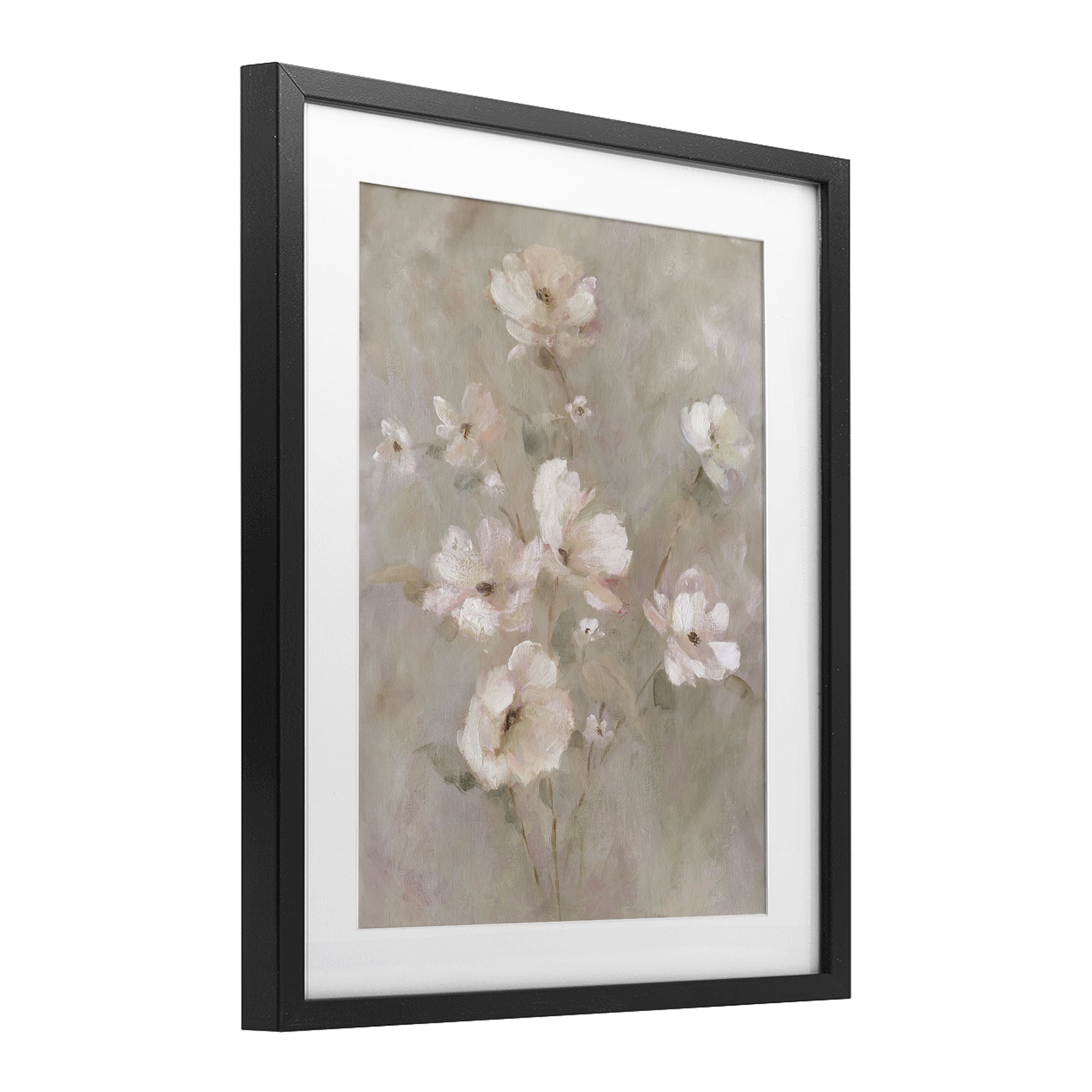 Stupell Industries Delicate Blush Floral Arrangement Black Framed Print Under Glass, design by Carol Robinson