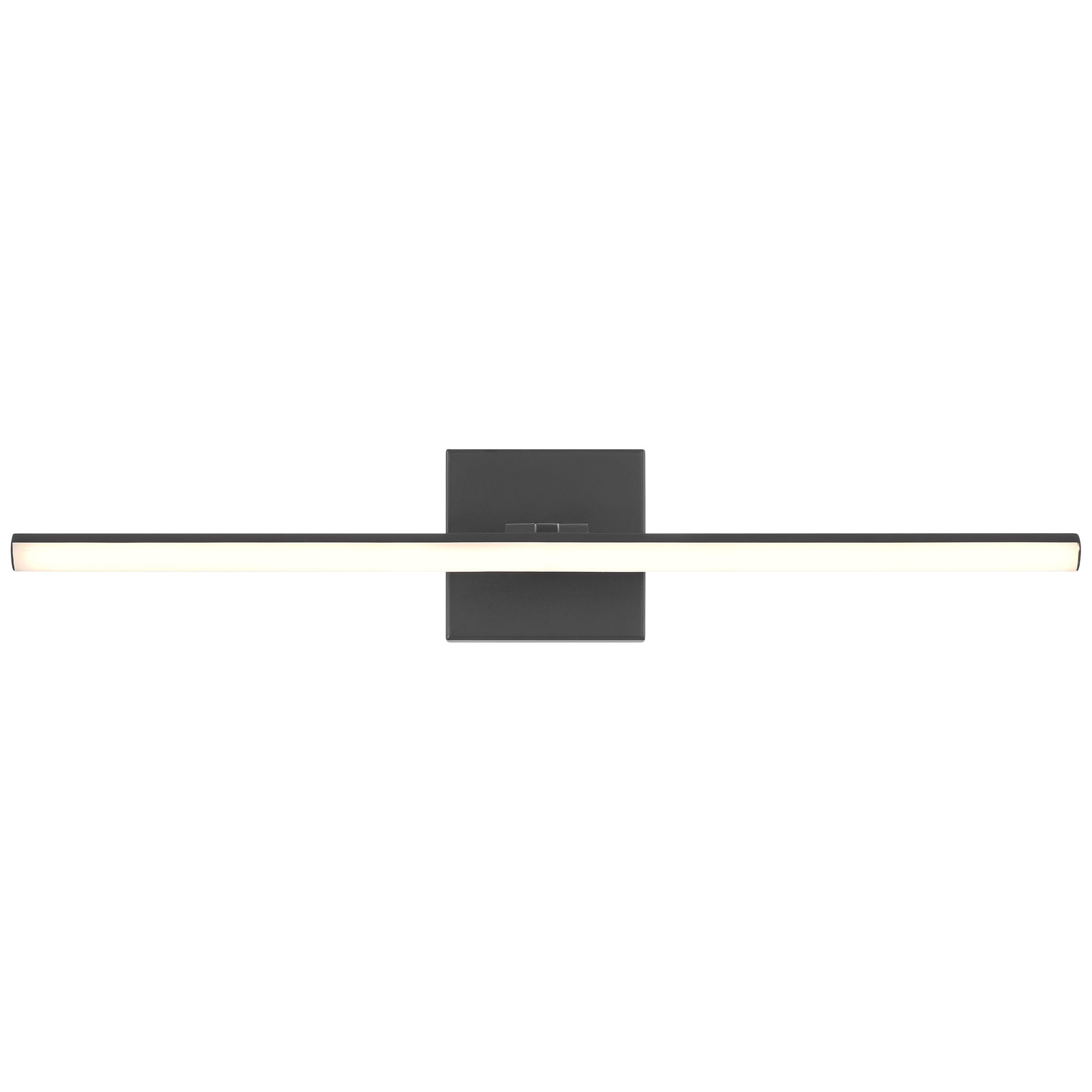 Possini Euro Design Lula 24" High Modern Bathroom Vanity Wall Lamp Light Fixture Mount Over The Sink Mirror LED Hardwired Black
