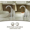thumbnail image 5 of Brushed Nickel Bathroom Faucet, 4 Inch Single Hole or 3 Hole Centerset Vanity Faucet with Swivel Spout, Pop Up Drain, Deck Plate and Water Supply Lines,, 5 of 18