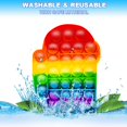 thumbnail image 4 of Push Bubble Pop Among in Us Shape Autism Sensory Fidget, Office Bubble Popping Fidget Stress Relief and Anti-Anxiety Tools for Kids and Adult (Rainbow), 4 of 5